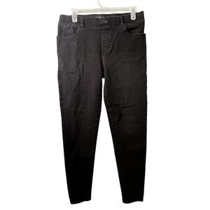 Betabrand Black Denim Skinny Pull On Pants Size M